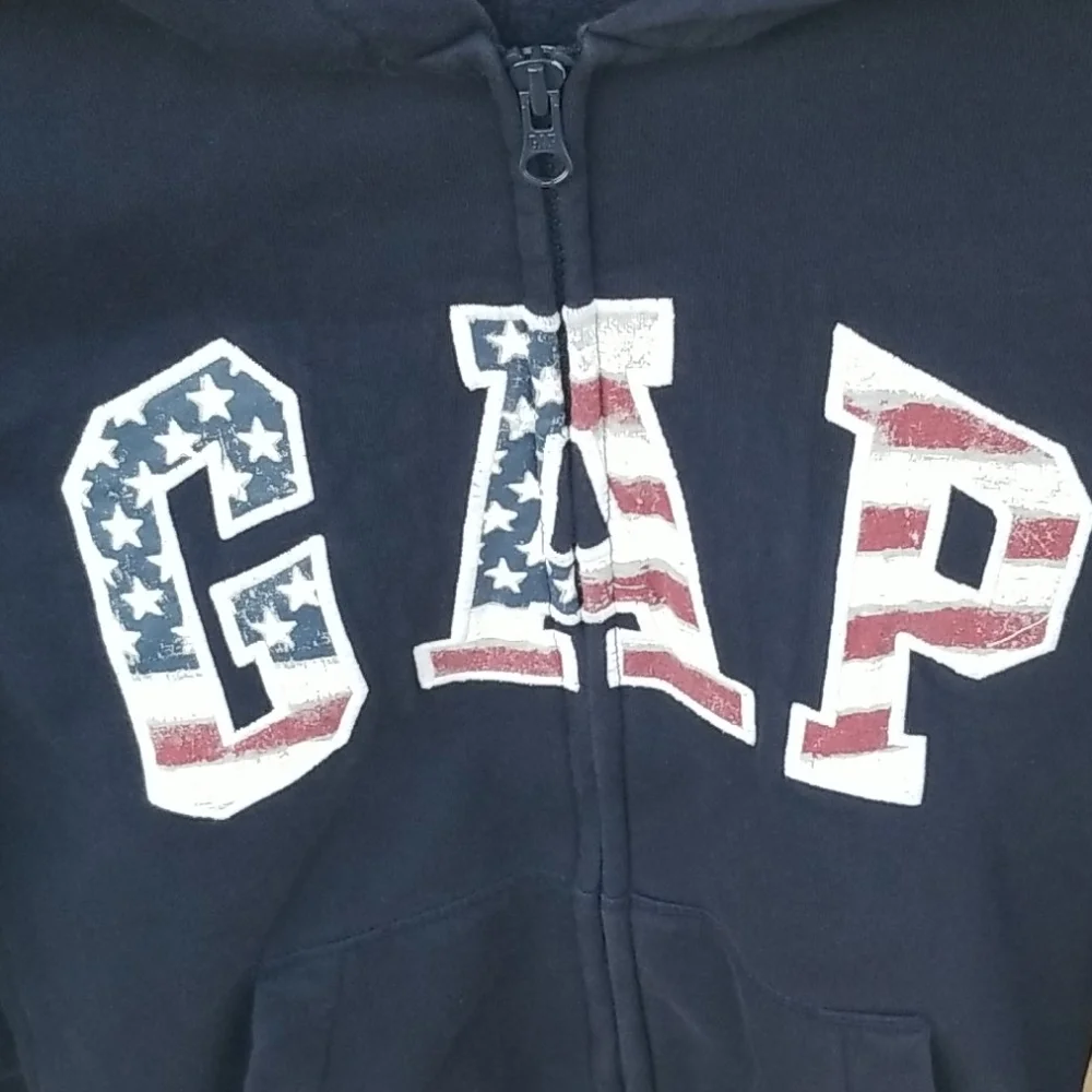 Gap Navy patriotic zippered sweatshirt XL